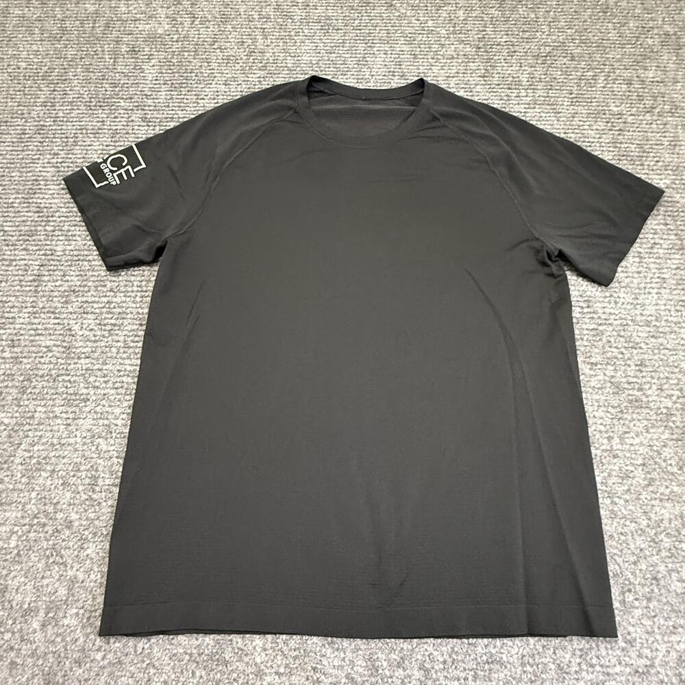 Lululemon Shirt Mens Small Black Short Sleeve Performance Relentless Tee